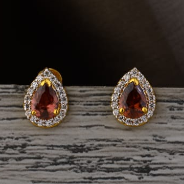 916 Gold CZ Hallmark Delicate Ladies Tops Earring...