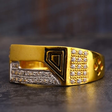 22KT Gold CZ Gorgeous Gentlemen's Ring MR622