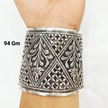 92.5% Pure Silver Hand Kada For Bridal In Antique...