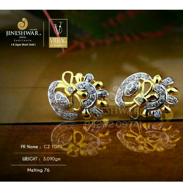 18kt Designer Cz Gold Ladies Tops ATG -0601