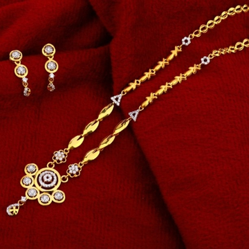 22 carat gold exclusive ladies chain necklace set...