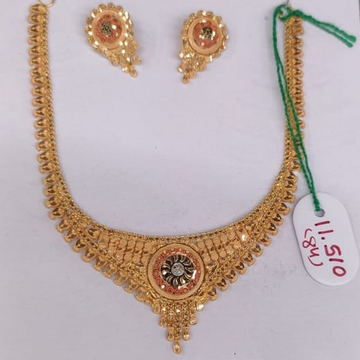 22 carat gold ladies necklace set RH-LN903