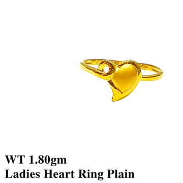22K Ladies Heart Ring Plain by 