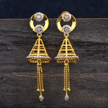 22KT CZ  Gold Ladies  Fancy  Jhummar Earring LJE36...