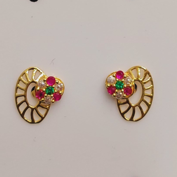 18k Gold trending earrings by D.M. Jewellers