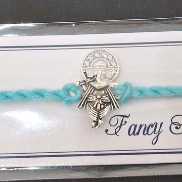 silver fancy Ganesh ji Rakhi for Raksha Bandhan fe... by 