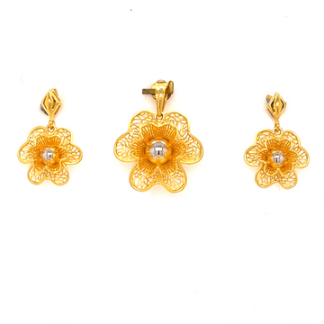 22k gold turkish athena pendant set by 