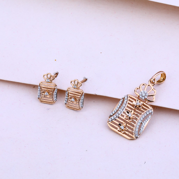 750 Rose Gold Hallmark  Pendant Set RPS53