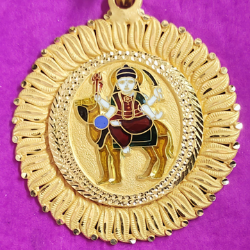 Gold Momai Ma Pendant by Saurabh Aricutting
