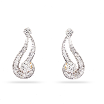 22KT Stylish Gold Diamond Earring  by 
