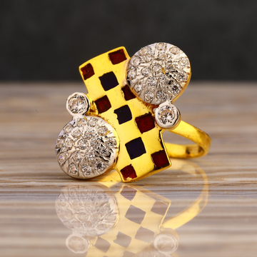 22CT Gold CZ  Designer Ladies Long Ring LLR330