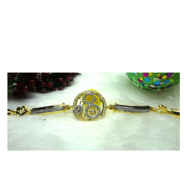 916 gold cz diamond round shape ladies bracelet