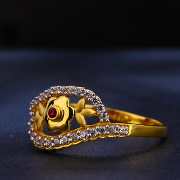 916 Gold  CZ Hallmark Delicate  Women's  Ring LR39...