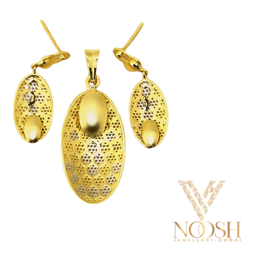 22k gold turkish veronica pendant set by 