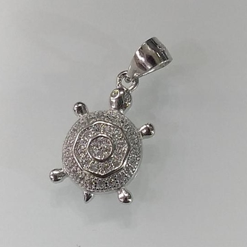 925 sterling silver tortoise design diamond pendan... by 
