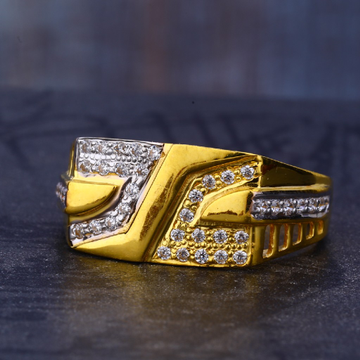 916 CZ Gold Delicate Gentlemen's Ring MR691