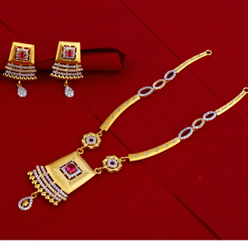 916  Gold CZ  Hallmark Designer Ladies Necklace Se...