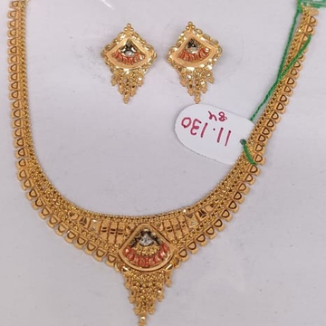 22 carat gold ladies necklace set RH-LN902