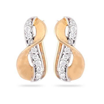 916 Gold Antique Diamond Design Earring  by 