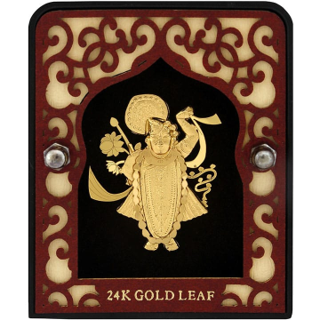 Shree Nath Ji Frame In 24K Gold Foil MGA - AGE0267