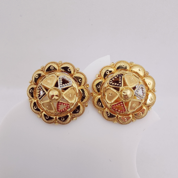 20k Gold Exclusive Round Shape Earring by 