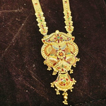 916 Gold Traditional long Necklace by Samanta Alok Nepal