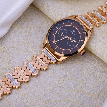 18k rose gold Fancy watch For Gents by 