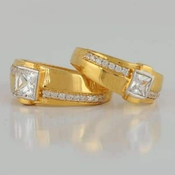 22 Carat gold LIFELINE modern couple ring RH-CR167