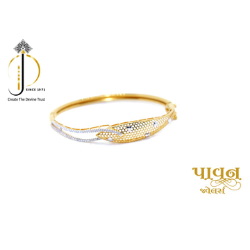 18KT Yellow Gold cZ Single Fancy Bracelet for Ladi... by 