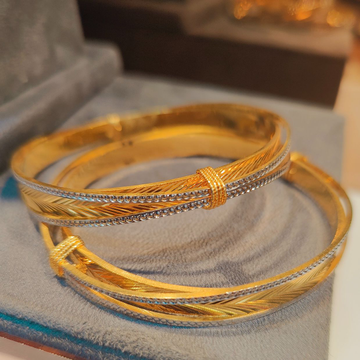 916 Gold Fancy Bangles by 