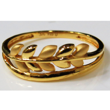 22kt gold plain casting leaf design ring plr-4 by 