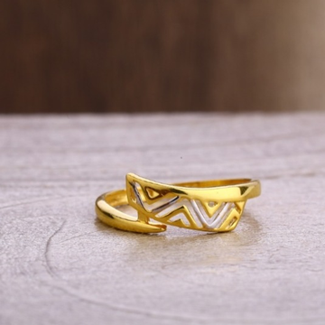 22 carat gold designer ladies plain rings RH-LR357