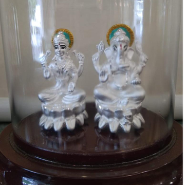 925 Silver Hallmark Gnaesh ji & Laxmi Ji Murti  by 