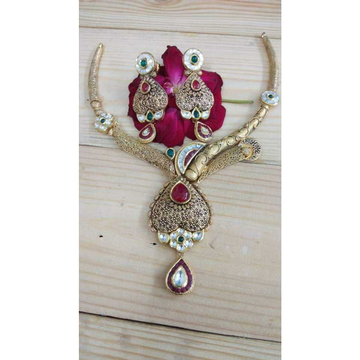22Kt Gold Fancy Necklace Set by Vipul R Soni
