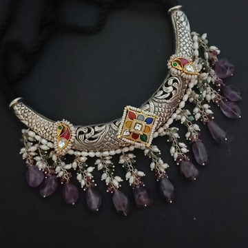 925 Silver Antique Necklace by Veer Jewels