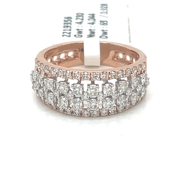 Diamond Ring For girls 14kt Rose Gold And Natural...