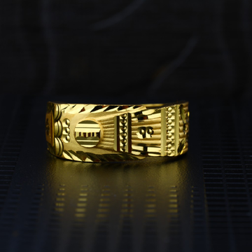 Men's Exclusive 916 Plain Casting Gold Ring- MPR54