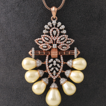 18kt rose gold diamond fancy pendant  by 