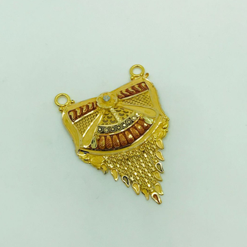 Gold Lightweight manglesutra pendant by 
