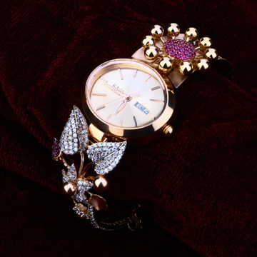 750 Rose Gold Cz Designer Women's Watch RLW179
