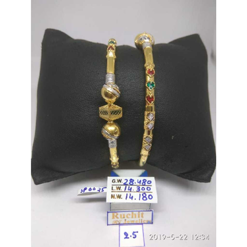 916 Gold single pipe kaldi by Ruchit Jewellers