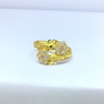 fancy flower ladies gold ring by 