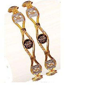 22K / 916 Gold Fancy Variya Kadli ( Bangle ) by Ruchit Jewellers