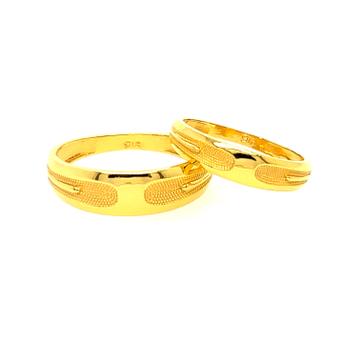 22k Yellow Gold Stylish Couple Bands by 