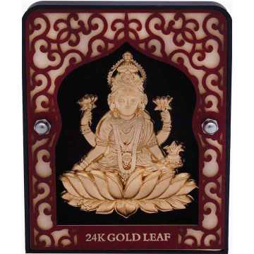 24K Gold Foil Frame Of Goddess Laxmiji MGA - AGE02...
