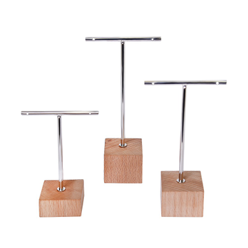 jewellery metal wooden earring stand by 