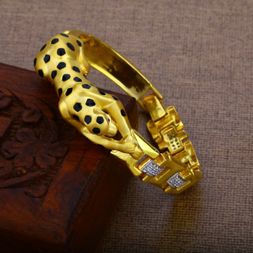 Mens Gold 916 Jaguar Kada Bracelet-MKB12