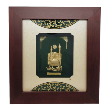 Makka Madina Frame In 24K Gold Leaf MGA - AGE0191