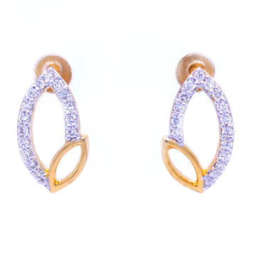 Two way pointed diamond earring