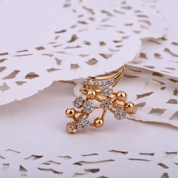 750 Women's CZ Fancy Hallmark Rose Gold ring RLR54...